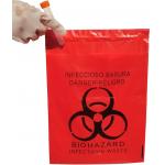 LDPE Stick On Biohazard Disposal Bags , Medical Waste Disposal Bags for sale