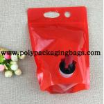Waterproof Butterfly Valve 3L 5L Beverage Refill Pouches With Spigot for sale