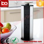 Pull Up Kitchen Worktop Pop Up Socket With USB Charger 33*10*10 Cm for sale
