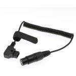 XLR 4 Pin Female To D Tap Coiled Power Cable For Practilite 602 DSLR Camcorder Sony F55 SXS Camera for sale