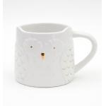 Custom Design White 16oz 3d Hand Paint Earthenware Owl Mug Ceramic Coffee for sale