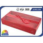 Custom Sizes Foldable Drawer Paper Box With Imprinted Ribbon Bowknot Decorated for sale