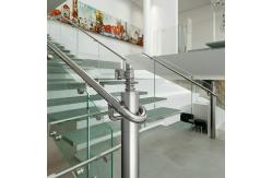 China Rust-Resistant Stainless Steel Handrails with Polished Finish for Glass Staircases supplier