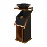 Luxury Commercial Stainless Steel Garbage Bin / Office Hotel Lobby Trash Bin Decorative Metal Trash Cans for sale