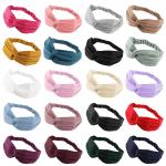 Vintage Women'S Breathable Head Wraps Twisted Elastic Criss Cross Knit Headband for sale