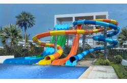 China 12mm Thickness fiber glass pool slide Water Theme Park Equipment Set supplier