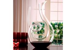 China Modern Hand Blown Glass Decanter , Clear Glass Flat Bottom Wine Decanter supplier