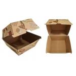 Eco-Friendly Recyclable Burger Boxes Custom Orders Accepted for Food Packaging Solution for sale
