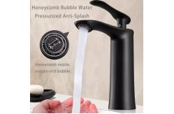 China Black Wash Basin Hot And Cold Faucet Bathroom Copper Faucet supplier