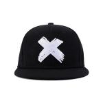 Six Panels 8cm Long Flat Brim Snapback Hats With Metal Buckle for sale