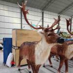 Jurassic World Realistic Animatronic Animals Elk Statue Size Customized for sale