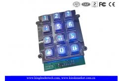 China Phone Booth Usb Industrial Numeric Keypad Metal With 12 Blue Backlight Keys supplier