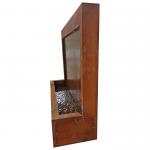 Wooden Crate Package Corten Steel Water Feature In Modern Design