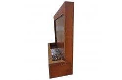 China Wooden Crate Package Corten Steel Water Feature In Modern Design supplier