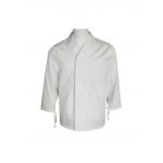 240 GSM Chef Uniform Works Coat With Cuffs Ties Polyester 65% Cotton 35% for sale