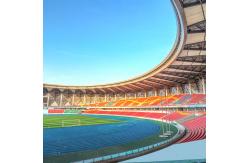 China Two Layers Synthetic Sports Flooring Eco-Friendly Blue Playground running track supplier