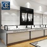 Locking Glass Countertop Jewelry Display Cases Cabinet Showcase Luxury for sale