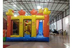 China Inflatable Duck Kids Bouncy Castle ,  High Slide Castle Bounce House 12 X 5m supplier