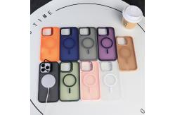 China TPU PC Metal Camera Stand Magsafe Phone Case Translucent Back Cover supplier