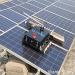 WLS-7 Solar Panel Cleaning Robot with Lithium Battery and 1100 mm Width Rolling Brush for sale