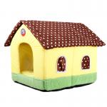 50cm Indoor portable fancy luxury foldable warm cotton pet dog house