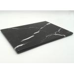 Black Small Marble Chopping Board Durable Rectangle Round Edge Backside