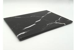 China Black Small Marble Chopping Board Durable Rectangle Round Edge Backside supplier