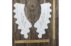 China Lace Beads Applique Pattern Fabric Embroidery False Collar Embroidery Accessories supplier