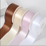 Polyester 4cm Solid Color Satin Ribbon 196 Colors to Choose for sale