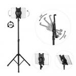 Ipad / Tablet Adjustable Stand Holder Black Adjustable Height Tallest 146CM
