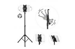 China Ipad / Tablet Adjustable Stand Holder Black Adjustable Height Tallest 146CM supplier