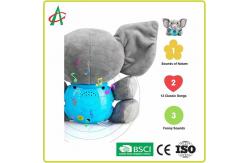 China 23.9cm Cuddle Stuffed Animals , OEM Talking Elephant Plush Toy With Music supplier