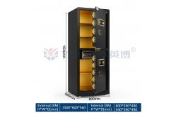 China Dual-Compartment Home Safe Box Dual Alarm Large Private Inner Lock Box supplier