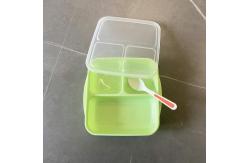 China Reusable PP 3 Compartment Bento Lunch Box 1000ml supplier