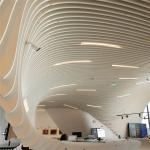 3.0mm Metal Ceiling Design Customizable Vertically Curved Baffle Ceiling System for sale