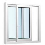 Fast White PVC Sliding Window In Open Type Horizontal Sliding for sale