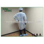 Single Use Shirt Style Collar Protective Lab Coat With Velcros Closure for sale