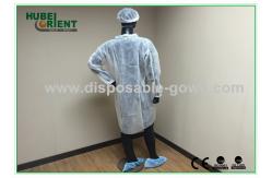 China Single Use Shirt Style Collar Protective Lab Coat With Velcros Closure supplier