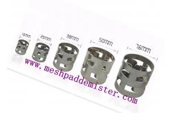 China 25mm 304 Distillation Tower Pall Ring Packing 0.5 Mm Thickness supplier