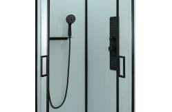 China Stylish Sector Shower Room And Black Frame With Tray And Roof supplier