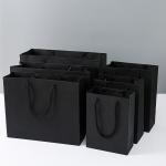Custom Printed Black Specialty Paper Bags Latest Style for Customized Packaging for sale