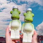 Bear Plastic Screw Bottles For Juice Bubble Tea Voss Black 100ml