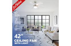 China 42 Inch 6 MDF Blades Modern Pull Chain Ceiling Fan With Light supplier
