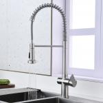SUS304 Stainless Steel Single Lever Pull Out Kitchen Faucet for sale