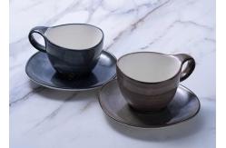 China Hand Painted irregular Ceramic Dinner Sets 16Pc For Wedding Party supplier