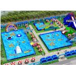 Puncture - Proof Inflatable Water Parks / Amusement Park Commercial Blow Up Water Slides