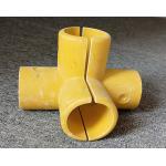 50mm Round Tube Fiberglass FRP Handrail Fitting Elbow Base Tee Four Way Connector for sale