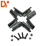 2.3mm Thick SPHC Metal Black Electrophoresis Lean Pipe Joints Rust Proof