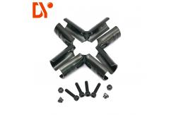 China 2.3mm Thick SPHC Metal Black Electrophoresis Lean Pipe Joints Rust Proof supplier