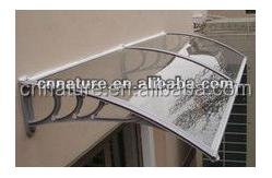 China 1200mm Length Window Balcony Awning with Clear Plastic and Easy Installation supplier